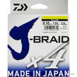 J-Braid X 4 270 M Chartreuse Tresse Daiwa Ø 19/100 / # PE 2.0 / 10.2 Kg / 23 Lb