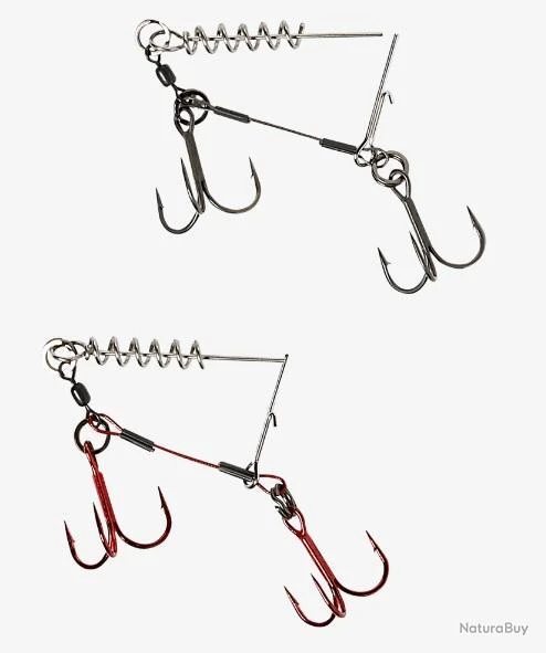MONTAGE CORKSCREW STINGER 2 TRIPLES Taille 2/0 - 31kg 3 MONTAGE CORKSCREW STINGER 2 TRIPLES Taille 2/0 - 31kg