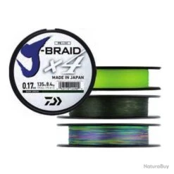 Daiwa TRESSE J BRAID 4 BRINS 135M VERTE 0.07mm/2.6kg
