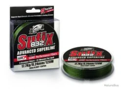 Tresse Sufix 832 Braid L.vis Green 250m Ø 15/100