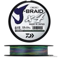 Tresse Daiwa J Braid X4 Multicolore 33/100 500m