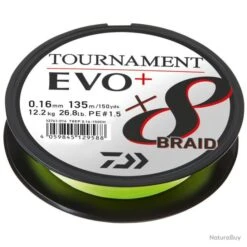 Tresse Daiwa Tournament 8 Braid EVO + 135m Vert 26/100 19,8 Kg