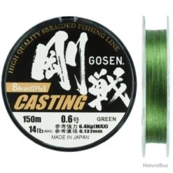 Tresse Gosen X8 Braid 150m Verte PE 1,5