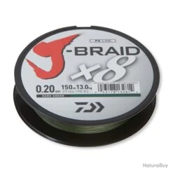 Tresse Daiwa J-Braid X8 Verte 300m 0.13 -Abu Magasin 00002 Tresse Daiwa J Braid X8 Verte 300m 0.13