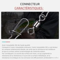 50 Emerillon Agrafe Inox Pour La Peche, Modele: 2/0 -Abu Magasin 00003 50 Emerillon Agrafe Inox pour la Peche Modele 2 0