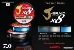 J-Braid Bleu Grand X8 270 M Tresse Daiwa 35/100 / #6 / 36 Kg / 79 Lb -Abu Magasin 00003 J Braid Bleu Grand X8 270 M Tresse Daiwa 35 100 6 36 kg 79 lb