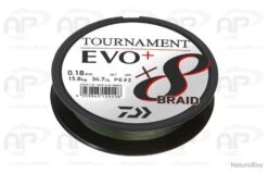 Tresse Daiwa Tournament 8 Braid Evo + Dark Green 0.20mm 135m 18 Kg #2.5