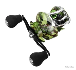 Moulinet De Pêche Baitcasting Traine 7.2:1 M14 Droitier Ou Gaucher Couleur Argent