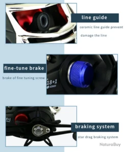 Moulinet De Pêche Baitcasting Traine 7.2:1 M18 Droitier Ou Gaucher Couleur Noir -Abu Magasin 00032 Moulinet de peche Baitcasting traine 7.2 1 M18 droitier ou gaucher couleur noir